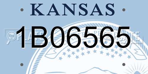 1B06565 Kansas License Plate