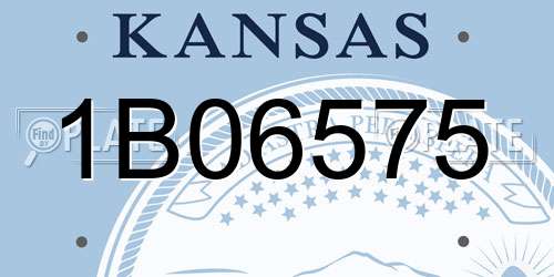 1B06575 Kansas License Plate