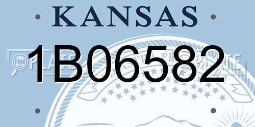 1B06582 Kansas License Plate