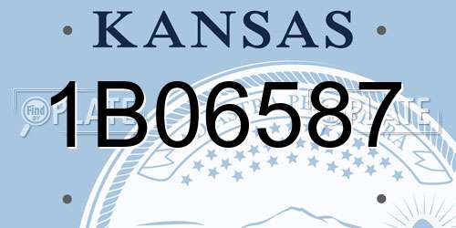1B06587 Kansas License Plate