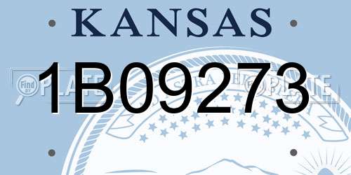 1B09273 Kansas License Plate