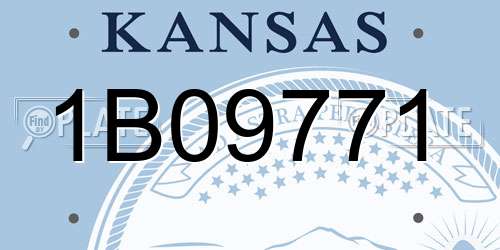 1B09771 Kansas License Plate