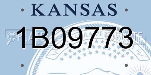 1B09773 Kansas License Plate