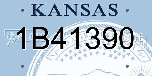 1B41390 Kansas License Plate