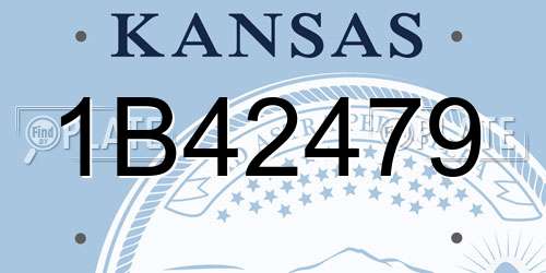1B42479 Kansas License Plate