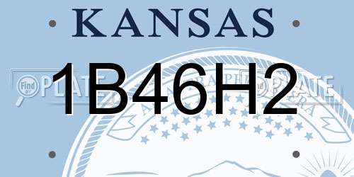 1B46H2 Kansas License Plate