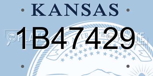 1B47429 Kansas License Plate