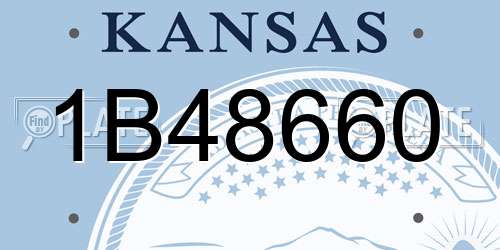 1B48660 Kansas License Plate