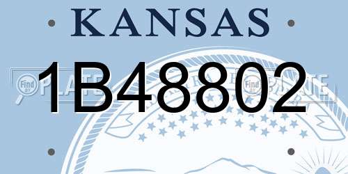 1B48802 Kansas License Plate