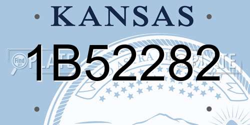 1B52282 Kansas License Plate
