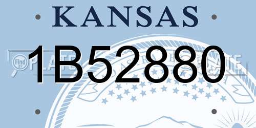 1B52880 Kansas License Plate