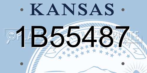 1B55487 Kansas License Plate