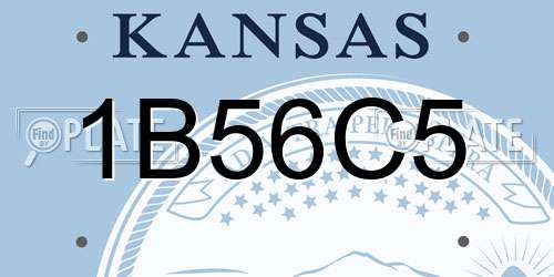 1B56C5 Kansas License Plate