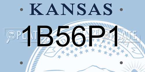 1B56P1 Kansas License Plate