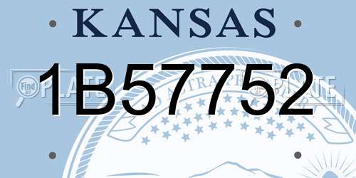 1B57752 Kansas License Plate