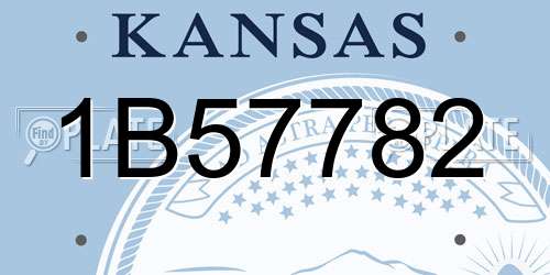 1B57782 Kansas License Plate