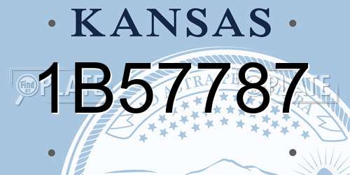 1B57787 Kansas License Plate
