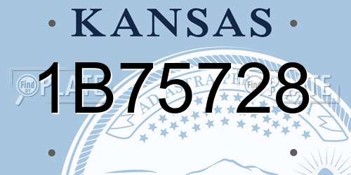 1B75728 Kansas License Plate