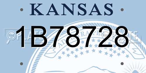 1B78728 Kansas License Plate