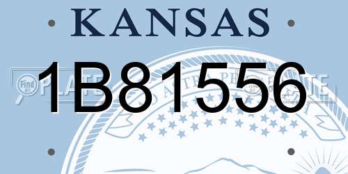 1B81556 Kansas License Plate