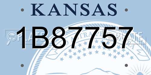 1B87757 Kansas License Plate