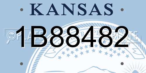 1B88482 Kansas License Plate
