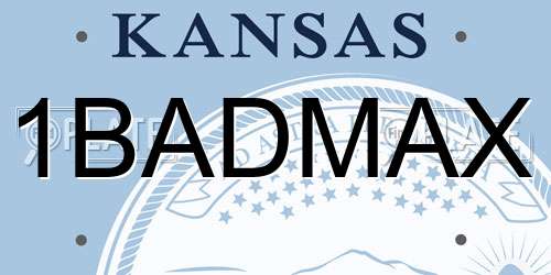 1BADMAX Kansas License Plate