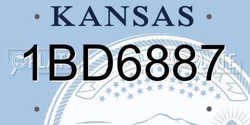 1BD6887 Kansas License Plate