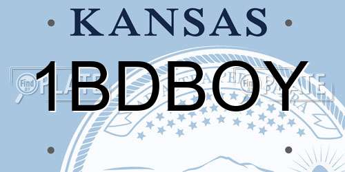 1BDBOY Kansas License Plate