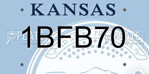 1BFB70 Kansas License Plate