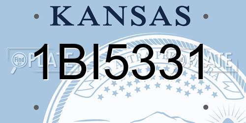 1BI5331 Kansas License Plate