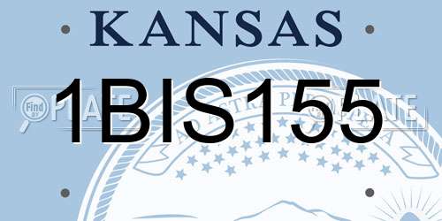 1BIS155 Kansas License Plate