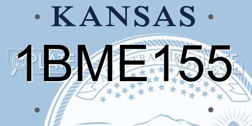 1BME155 Kansas License Plate