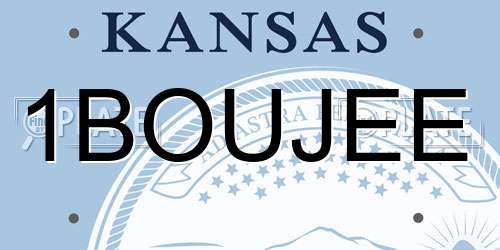 1BOUJEE Kansas License Plate