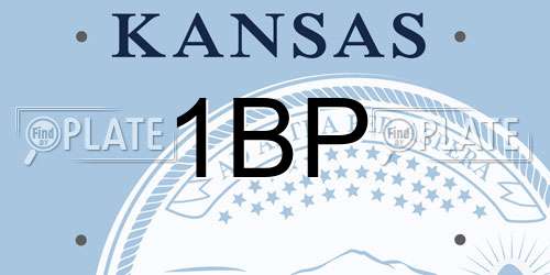 1BP Kansas License Plate