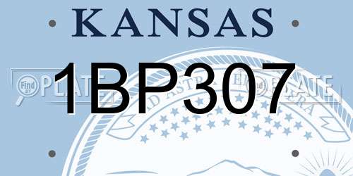 1BP307 Kansas License Plate