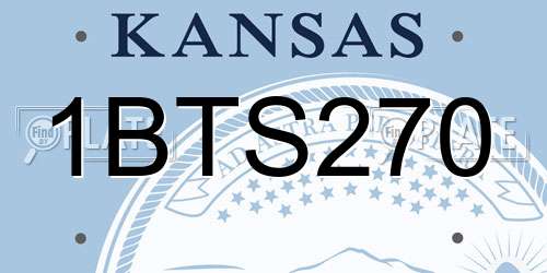 1BTS270 Kansas License Plate