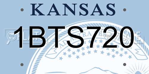 1BTS720 Kansas License Plate