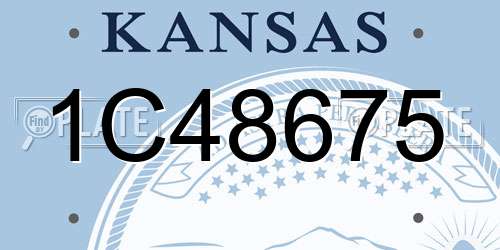 1C48675 Kansas License Plate