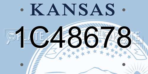 1C48678 Kansas License Plate