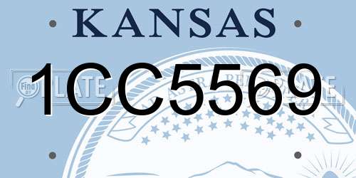 1CC5569 Kansas License Plate