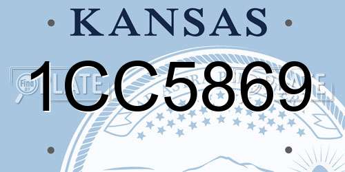 1CC5869 Kansas License Plate