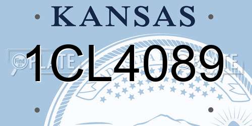 1CL4089 Kansas License Plate