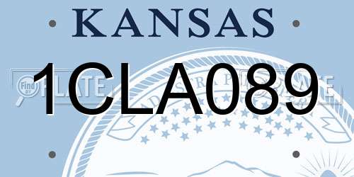 1CLA089 Kansas License Plate