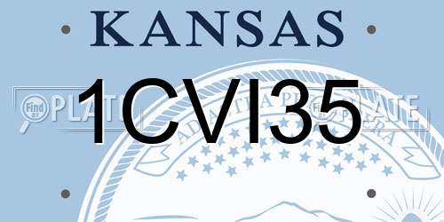 1CVI35 Kansas License Plate
