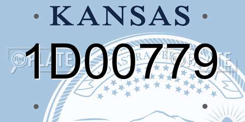 1D00779 Kansas License Plate