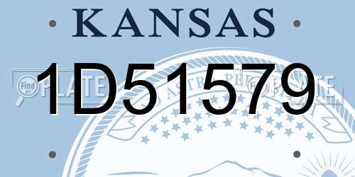 1D51579 Kansas License Plate