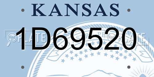1D69520 Kansas License Plate