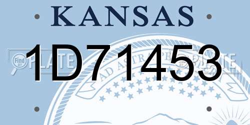 1D71453 Kansas License Plate