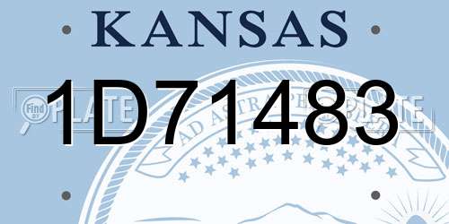 1D71483 Kansas License Plate